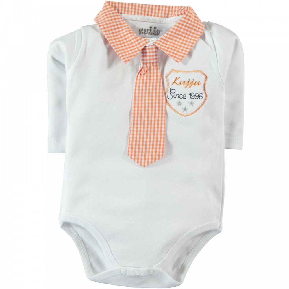 Kujju Baby Boy Βρεφικό Κορμάκι 12-24  Μηνών Πορτοκαλί