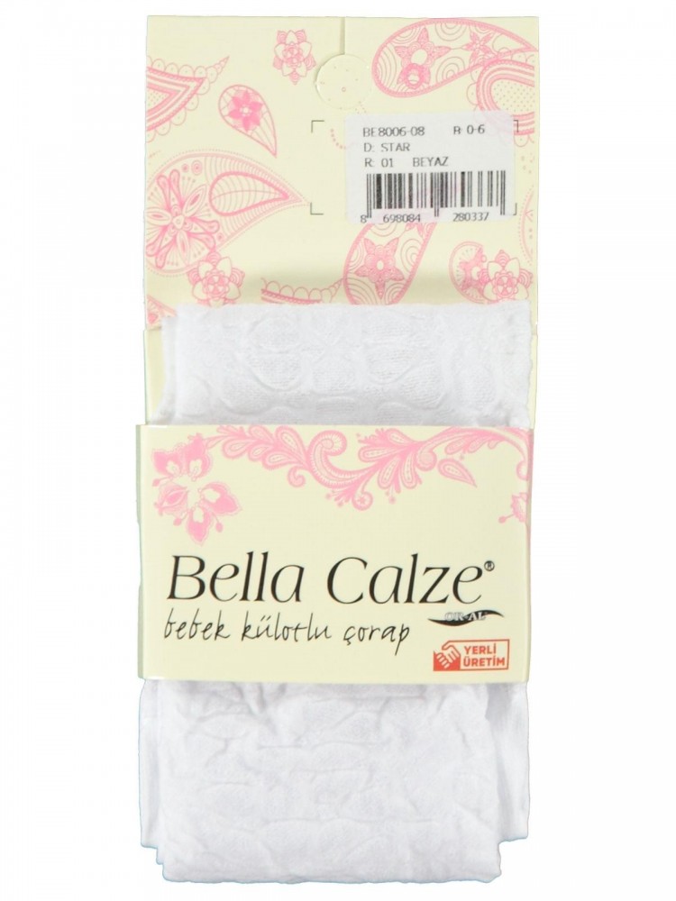Bella Calze Baby Girl Βρεφικό Καλσόν 0-18 Μηνών Λευκό