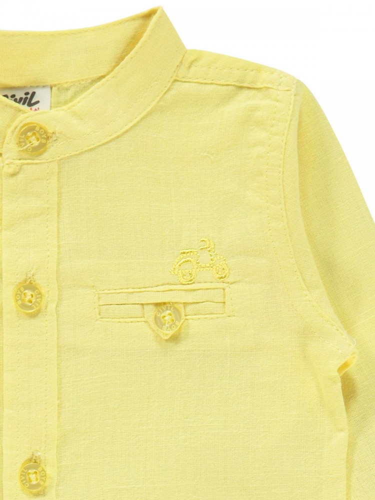 Civil Baby Boy Βρεφικό Πουκάμισο 6-18 Μηνών Κίτρινο