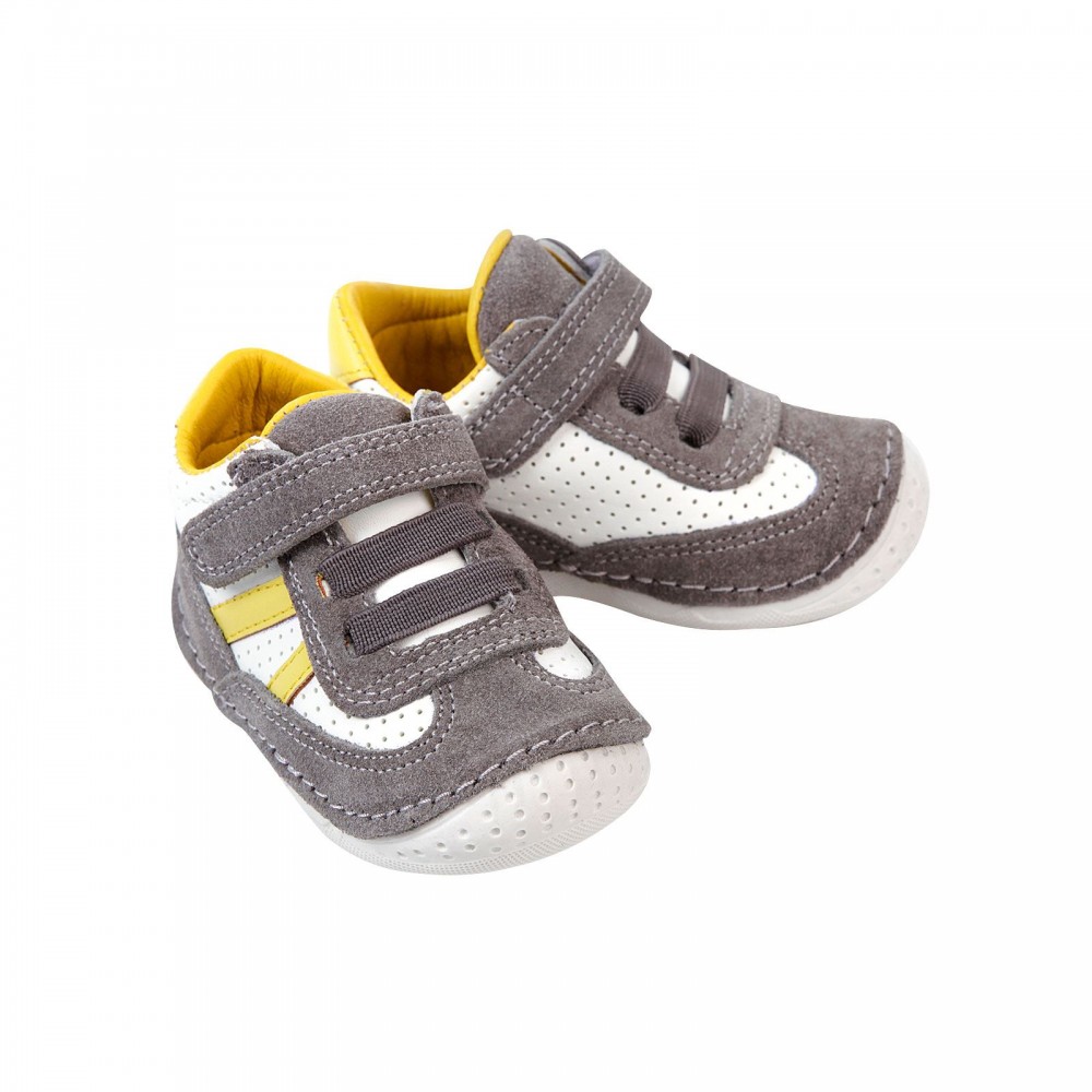 Baby Force Boy Βρεφικό Παπούτσι Για Τα Πρώτα Βήματα No 18-21 Γκρι