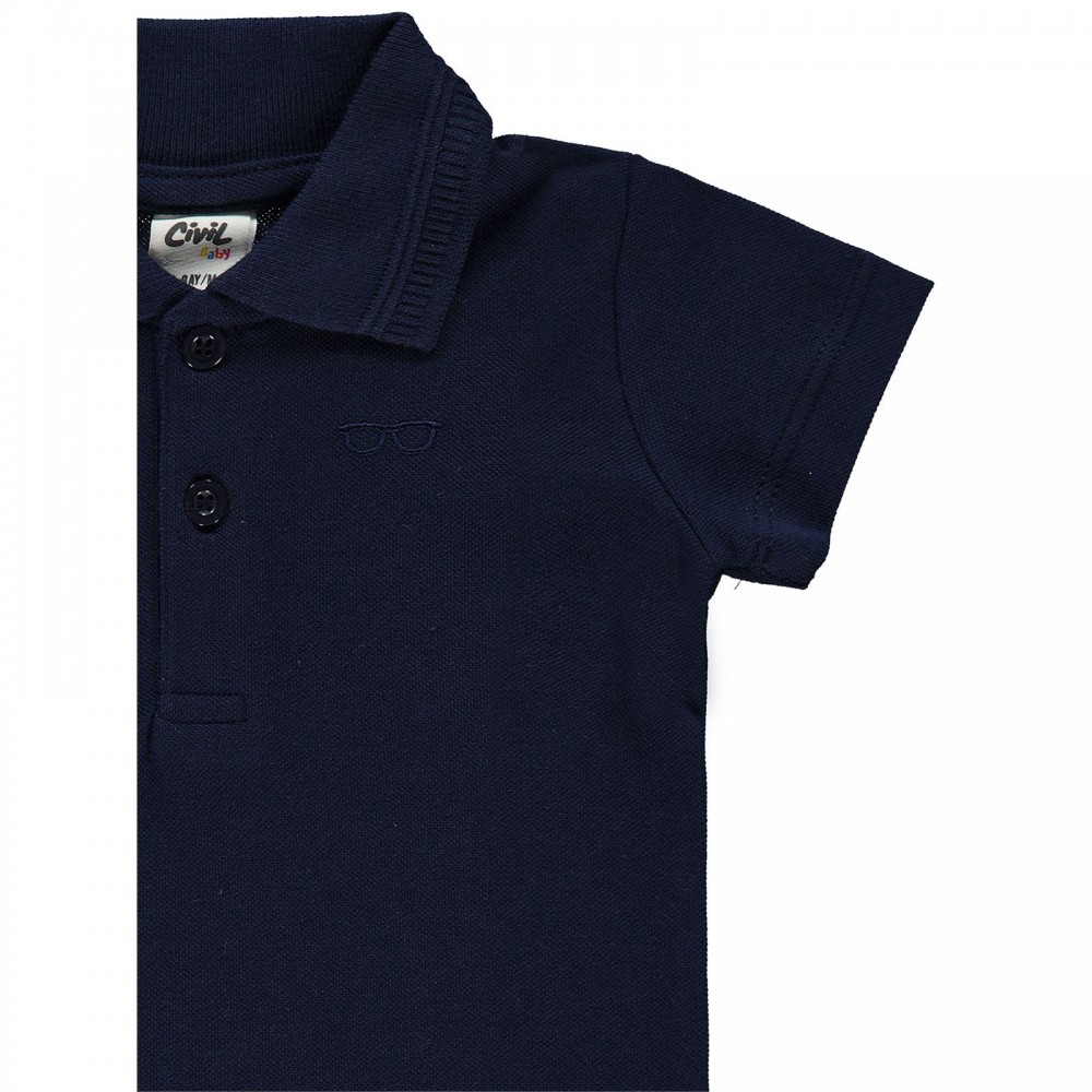Civil Baby Boy Βρεφικό T-Shirt 6-18 Μηνών Σκούρο Μπλε