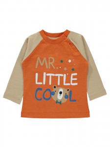 Civil Baby Boy Βρεφική Μπλούζα 6-18 Μηνών Πορτοκαλί