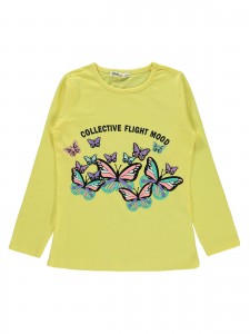 Παιδική Μπλούζα Για Κορίτσι 6-9 Χρονών Κίτρινο