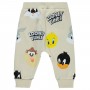 Looney Tunes Boy Βρεφικό Παντελόνι Φόρμας 6-18 Μηνών Κρεμ