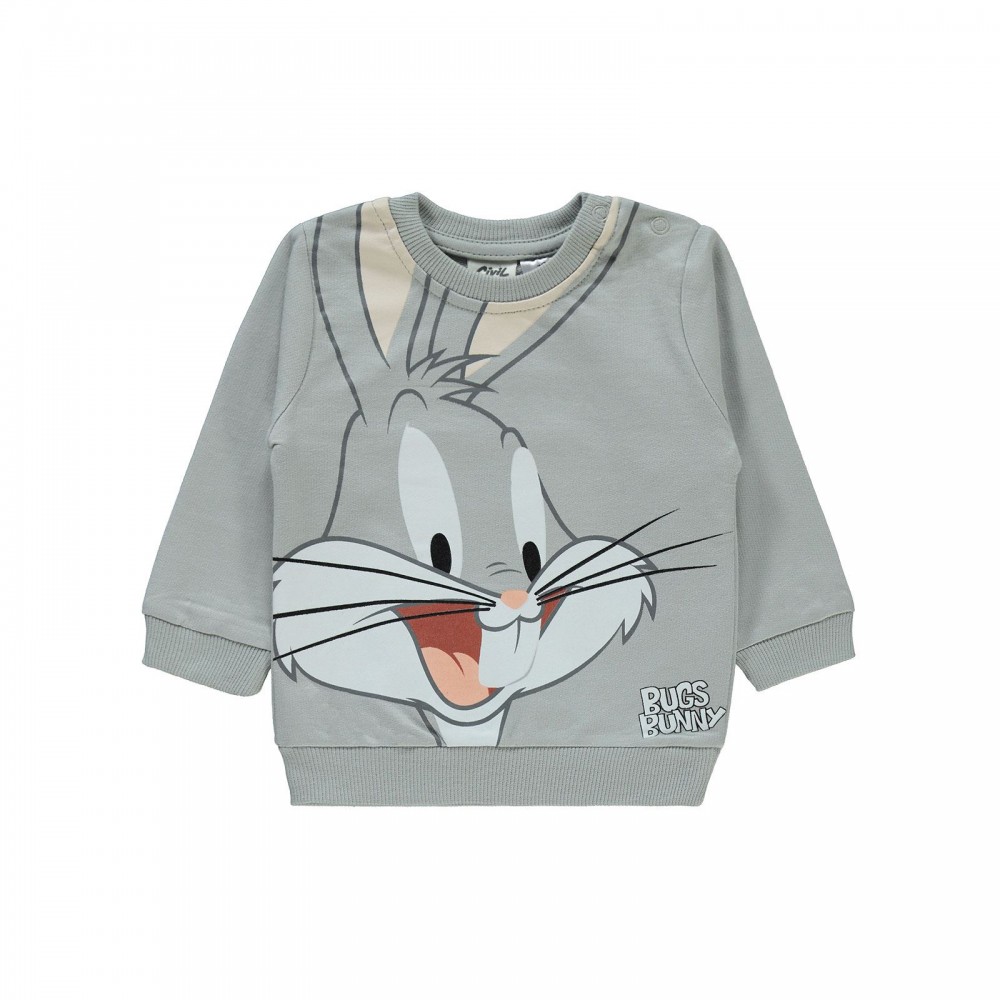 Bugs Bunny Baby Βρεφικό Σετ 6-18 Μηνών Γκρι