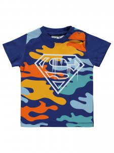 Superman Baby Boy Βρεφικό T-Shirt 6-18 Μηνών Σκούρο Μπλε