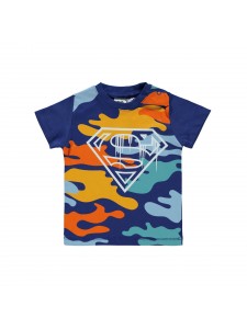 Superman Baby Boy Βρεφικό T-Shirt 6-18 Μηνών Σκούρο Μπλε