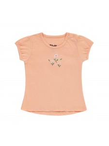 Civil Baby Girl Βρεφικό T-Shirt 6-18 Μηνών Ροδακινί Χρώμα
