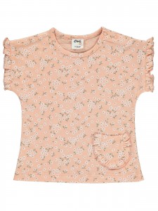 Civil Baby Girl Βρεφικό T-Shirt 6-18 Μηνών Ροδακινί Χρώμα