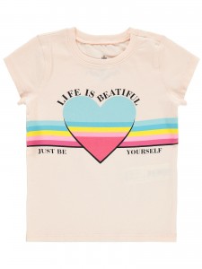 Civil Girls Παιδικό T-Shirt 2-5 Χρονών Ανοιχτό Σομόν