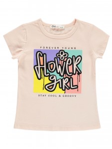 Civil Girls Παιδικό T-Shirt 2-5 Χρονών Ανοιχτό Σομόν