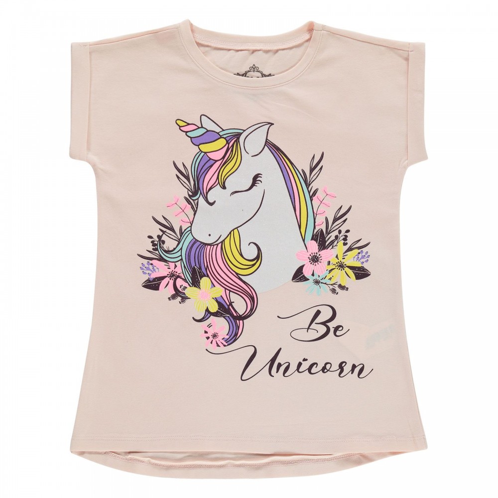 Civil Girls Παιδικό T-Shirt 6-9 Χρονών Σομόν