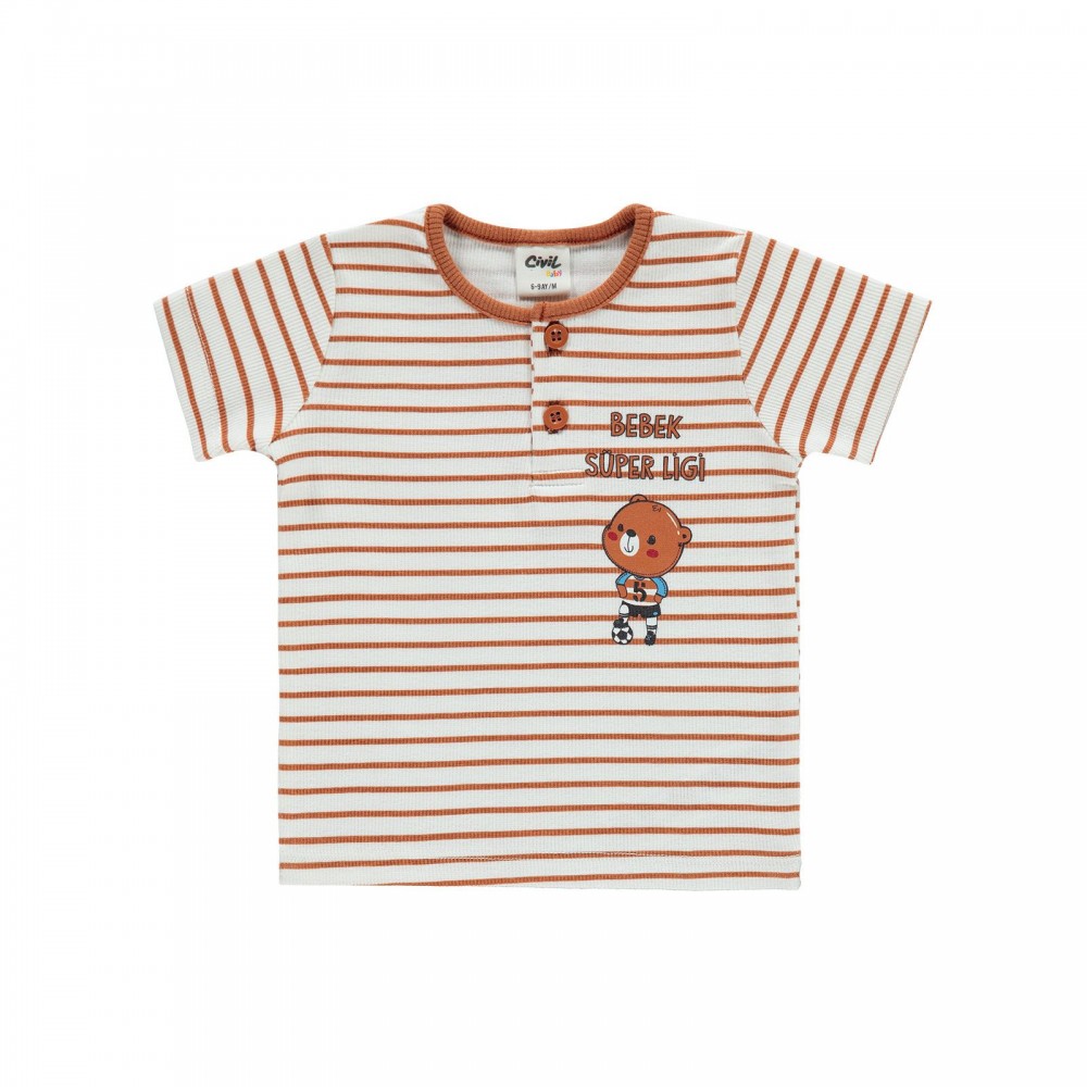 Civil Baby Boy Βρεφικό T-Shirt 6-18 Μηνών Χάλκινο