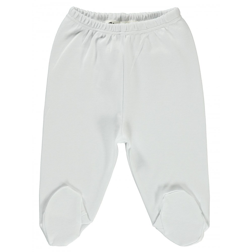 Civil Baby Βρεφικό Παντελόνι Φόρμας Με Κλειστό Ποδαράκι 0-9 Μηνών Λευκό