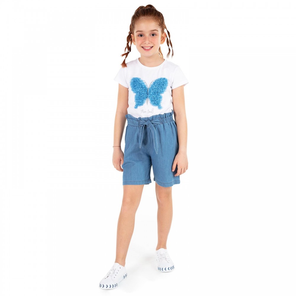 Civil Girls Παιδικό T-Shirt 6-9 Χρονών Λευκό