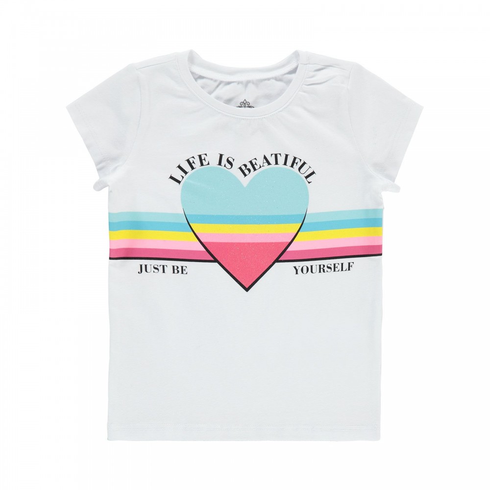 Civil Girls Παιδικό T-Shirt 2-5 Χρονών Λευκό