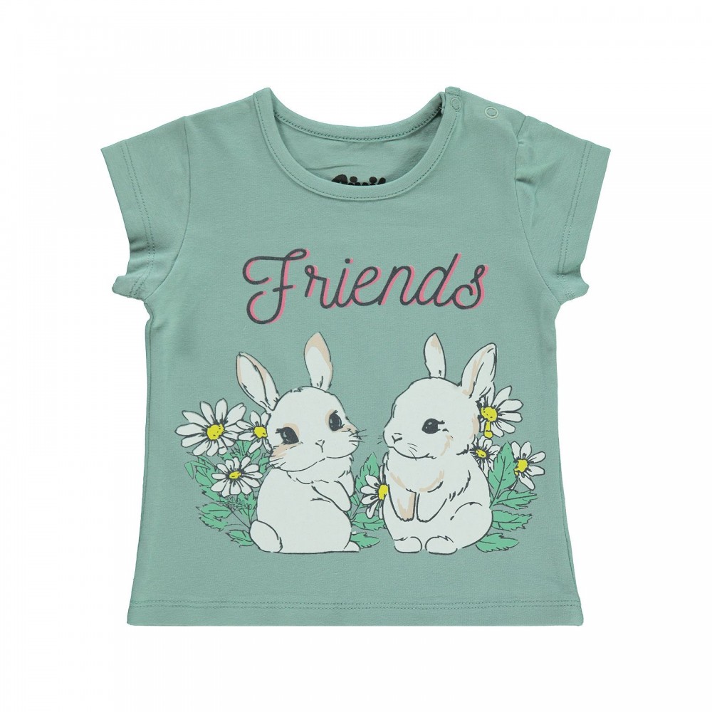 Civil Baby Girl Βρεφικό T-Shirt 6-18 Μηνών Ανοιχτό Πράσινο
