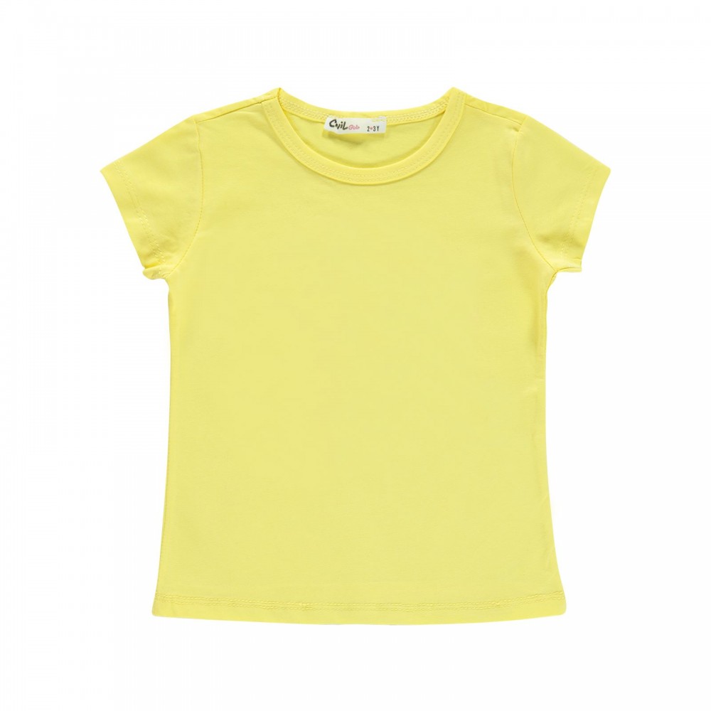 Civil Girls Παιδικό T-Shirt 2-5 Χρονών Κίτρινο