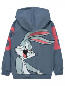 Bugs Bunny Girls Παιδική Ζακέτα Με Κουκούλα 10-13 Χρονών Μπλε