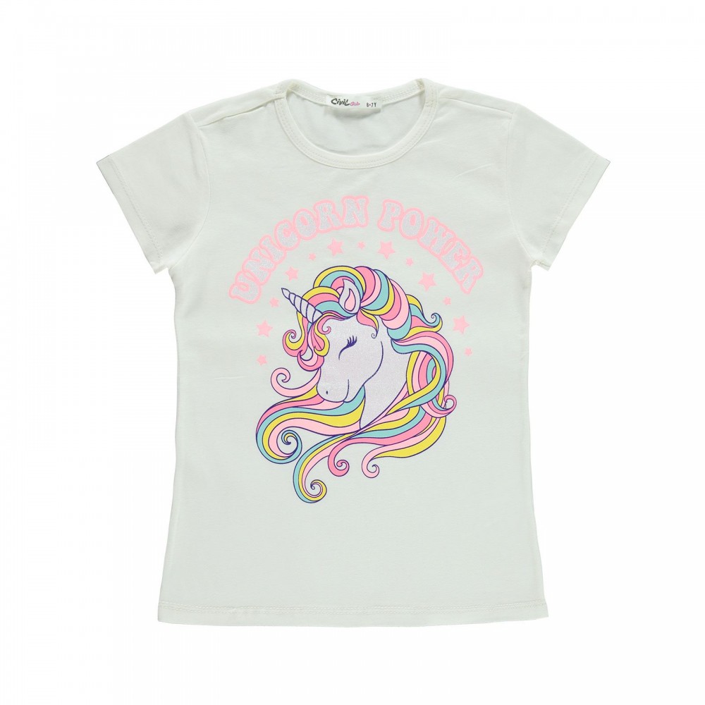 Civil Girls Παιδικό T-Shirt 6-9 Χρονών Εκρού
