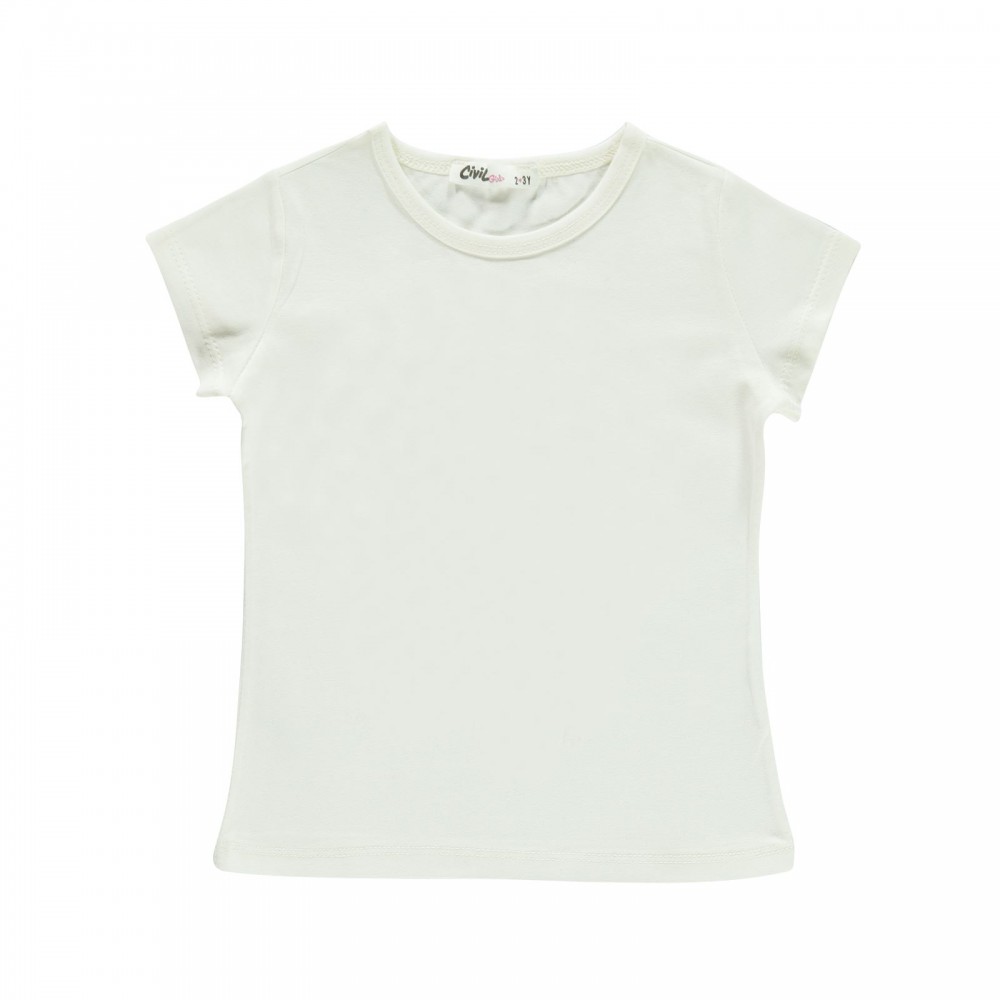 Civil Girls Παιδικό T-Shirt 2-5 Χρονών Εκρού