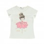 Civil Girls Παιδικό T-Shirt 2-5 Χρονών Εκρού