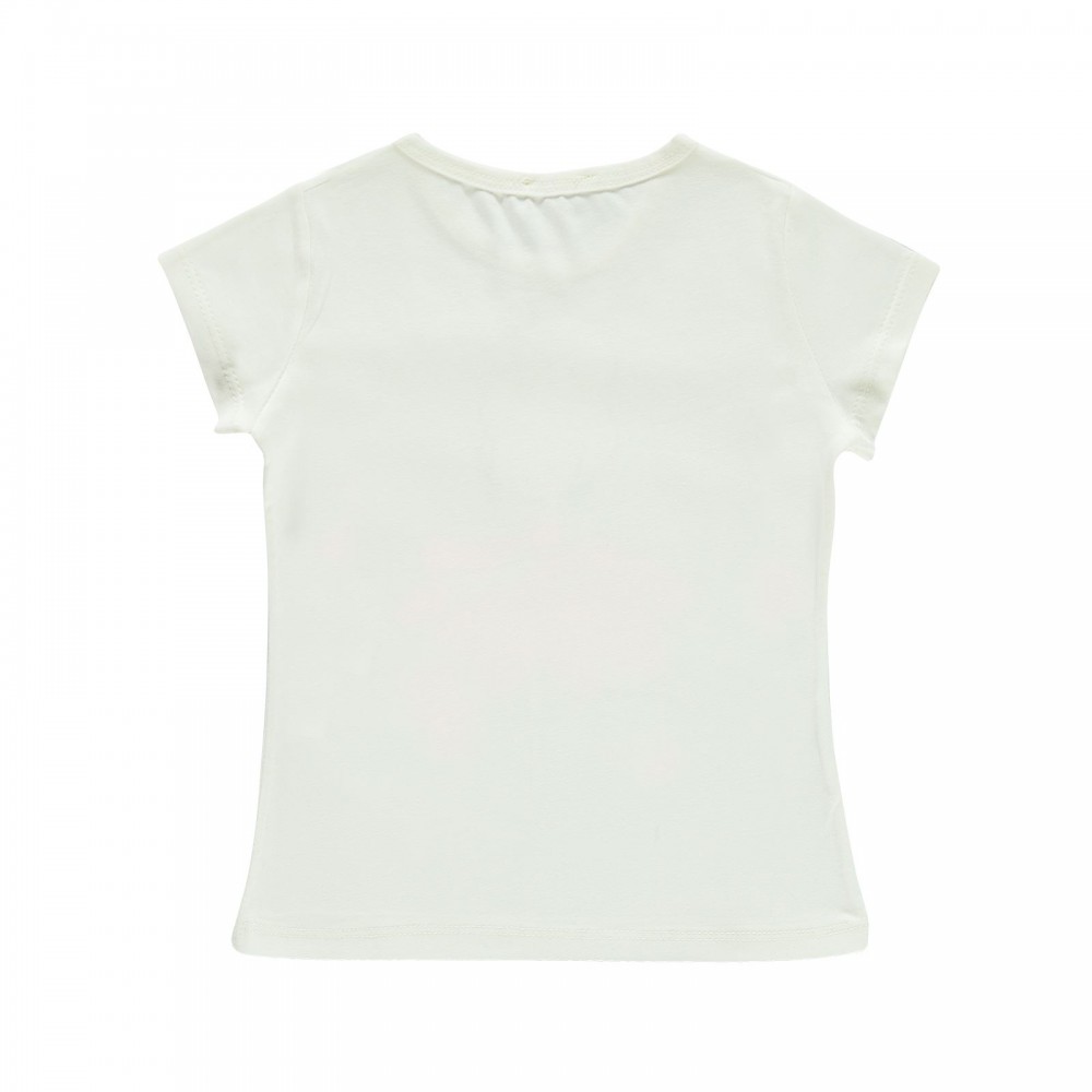 Civil Girls Παιδικό T-Shirt 2-5 Χρονών Εκρού
