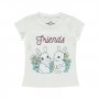 Civil Girls Παιδικό T-Shirt 2-5 Χρονών Εκρού