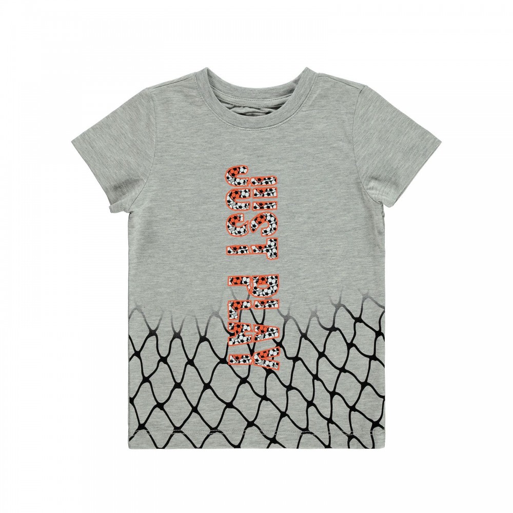 Civil Boys Παιδικό T-Shirt 2-5 Χρονών Γκρι Μελανζέ