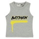 Batman Baby Boy Βρεφικό Αμάνικο T-Shirt 6-18 Μηνών Γκρι Μελανζέ