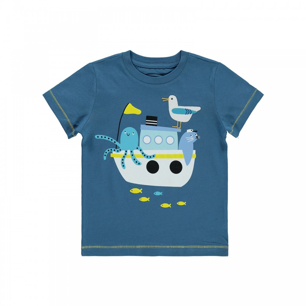 Civil Boys Παιδικό T-Shirt 2-5 Χρονών Ινδικό