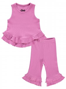 Civil Baby Girl Βρεφικό Σετ 6-18 Μηνών Σκούρο Ροζ