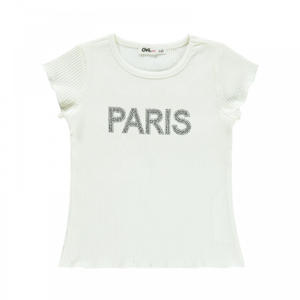 Civil Girls Παιδικό T-Shirt 2-5 Χρονών Λευκό