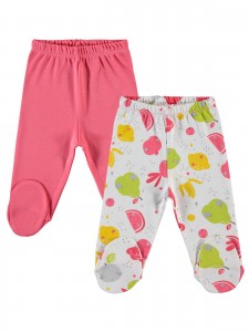 Civil Baby Βρεφικό Παντελόνι Φόρμας Με Κλειστό Ποδαράκι 2Τμχ 1-3 Μηνών Ροδί
