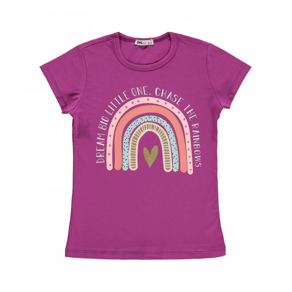Civil Girls Παιδικό T-Shirt 6-9 Χρονών Μωβ