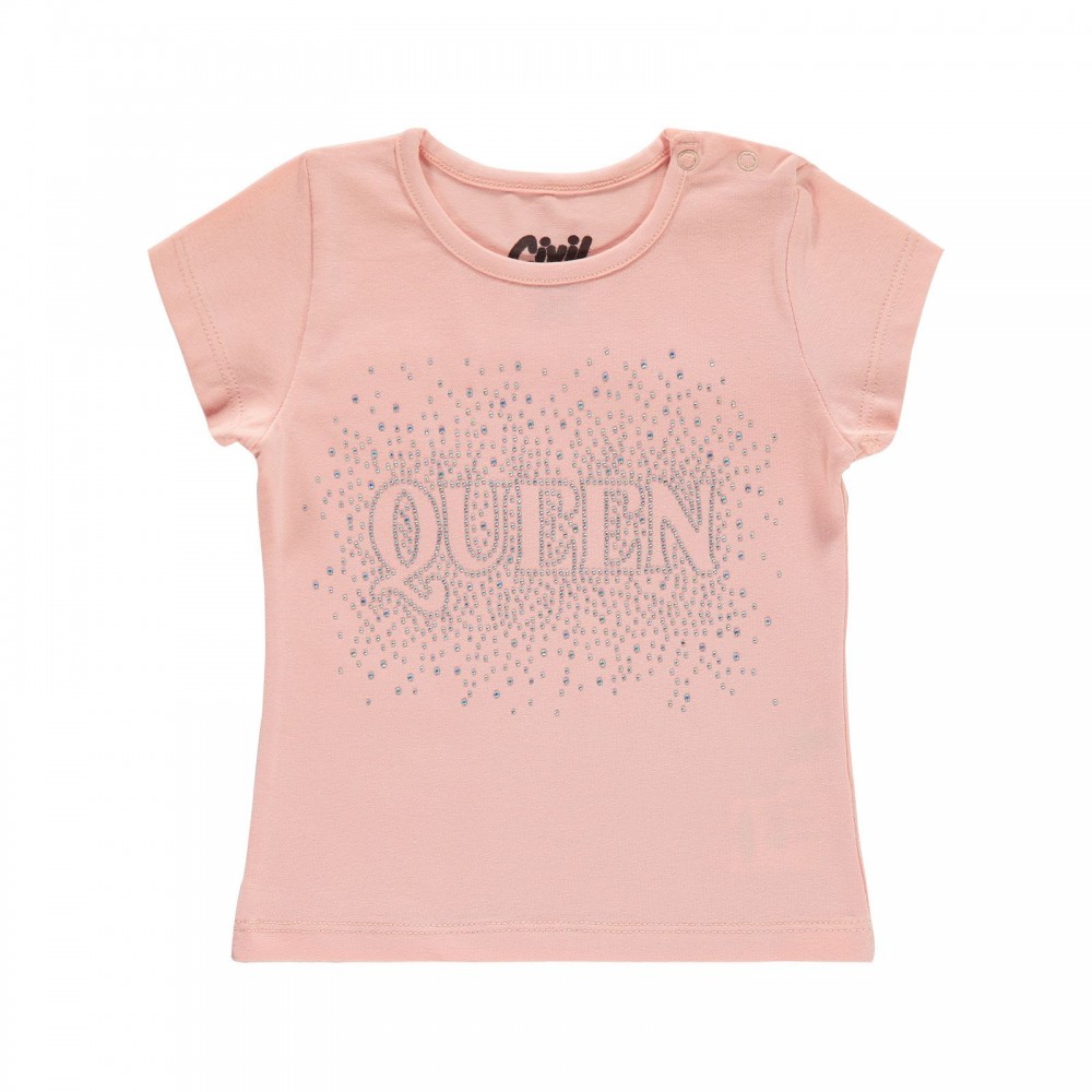 Civil Baby Girl Βρεφικό T-Shirt 6-18 Μηνών Πούδρα