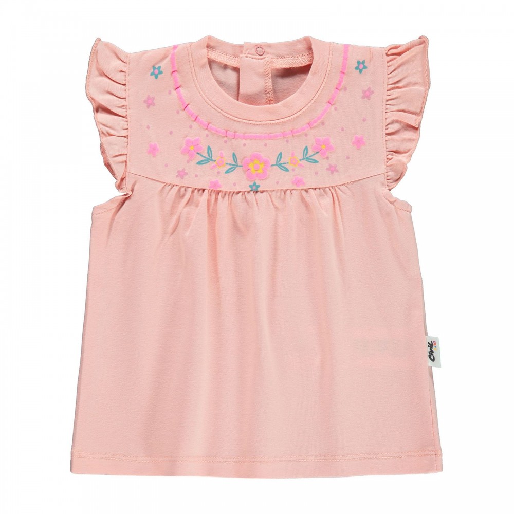 Civil Baby Girl Βρεφικό T-Shirt 6-18 Μηνών Πούδρα