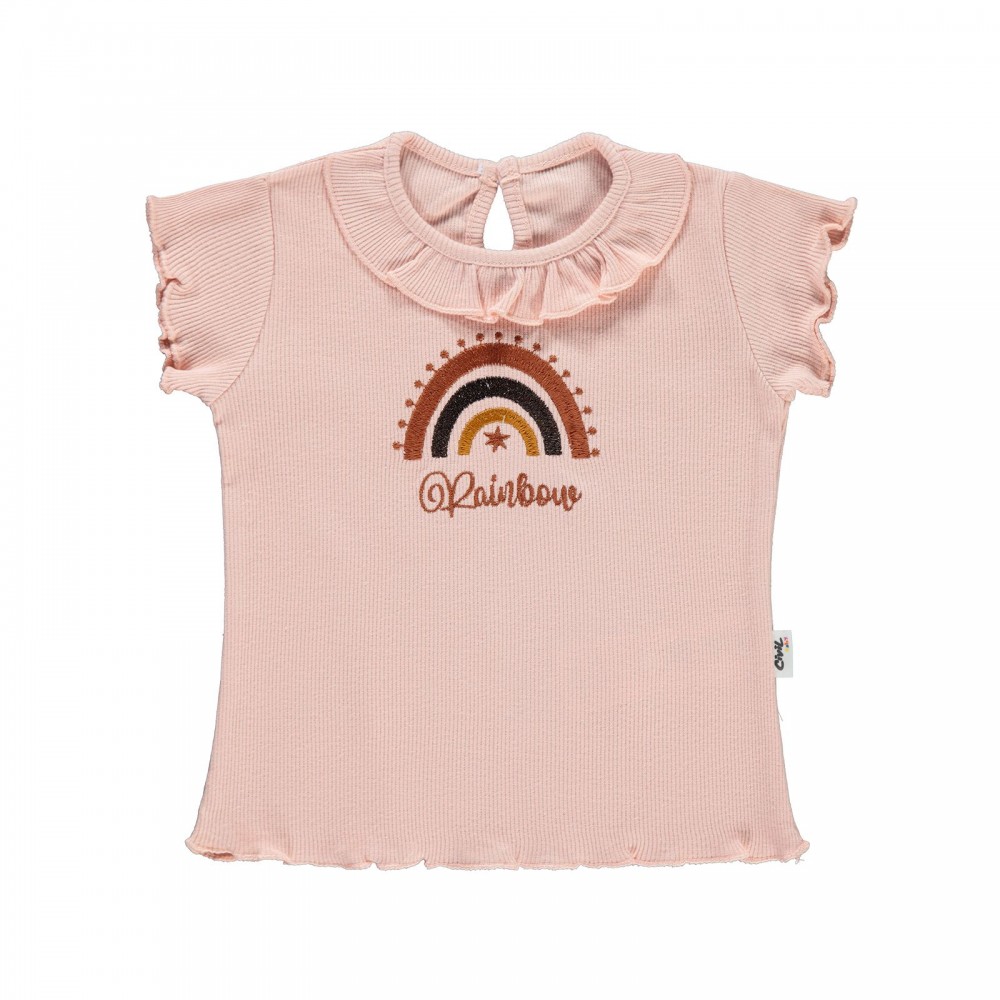 Civil Baby Girl Βρεφικό T-Shirt 6-18 Μηνών Πούδρα