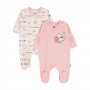 Civil Baby Girl Βρεφικό Φορμάκι 2Τμχ 1-3 Μηνών Πούδρα