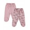 Civil Baby Βρεφικό Παντελόνι Φόρμας Με Κλειστό Ποδαράκι 2Τμχ 1-3 Μηνών Πούδρα