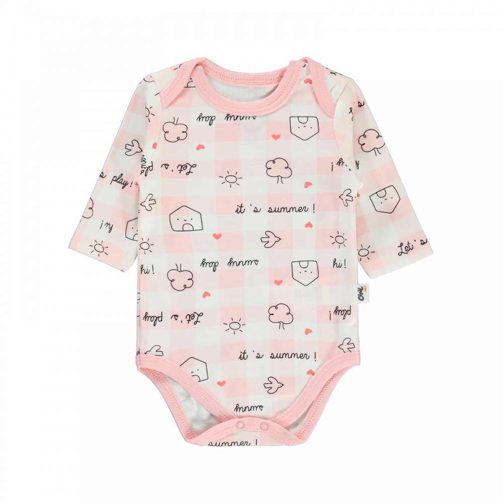 Civil Baby Girl Βρεφικό Κορμάκι 2Τμχ 1-3 Μηνών Πούδρα