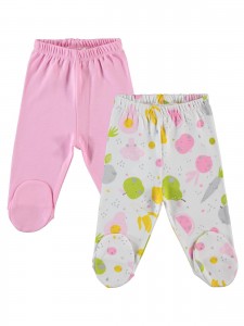 Civil Baby Βρεφικό Παντελόνι Φόρμας Με Κλειστό Ποδαράκι 2Τμχ 1-3 Μηνών Ροζ