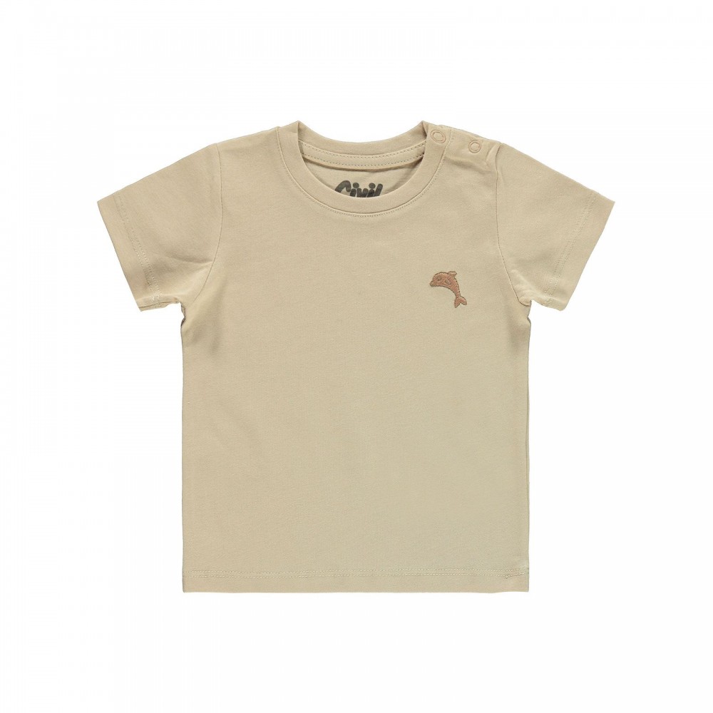Civil Baby Boy Βρεφικό T-Shirt 6-18 Μηνών Μπεζ