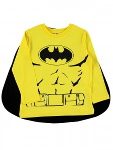 Batman Boys Παιδική Μπλούζα με Κάπα 2-5 Χρονών Κίτρινο