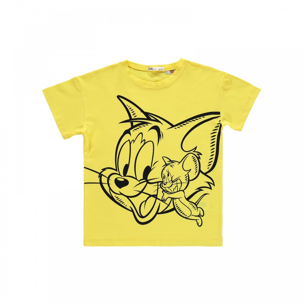 Tom ve Jerry Girls Παιδικό T-Shirt 6-9 Χρονών Κίτρινο