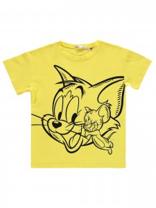 Tom ve Jerry Girls Παιδικό T-Shirt 6-9 Χρονών Κίτρινο