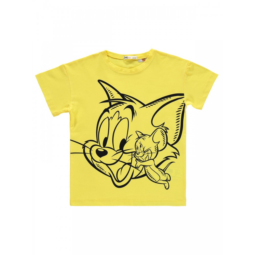 Tom ve Jerry Girls Παιδικό T-Shirt 10-13 Χρονών Κίτρινο