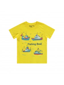 Civil Boys Παιδικό T-Shirt 2-5 Χρονών Κίτρινο