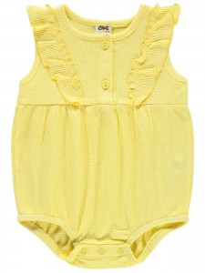 Civil Baby Girl Βρεφικό Φορμάκι 6-18 Μηνών Κίτρινο