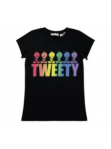 Tweety Girls Παιδικό T-Shirt 10-13 Χρονών Μαύρο